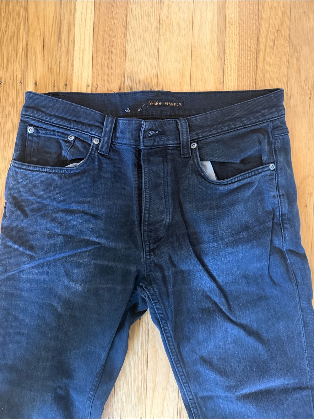 Nudie Jeans Solid Ollie Black Slim Fit Jeans 31x34